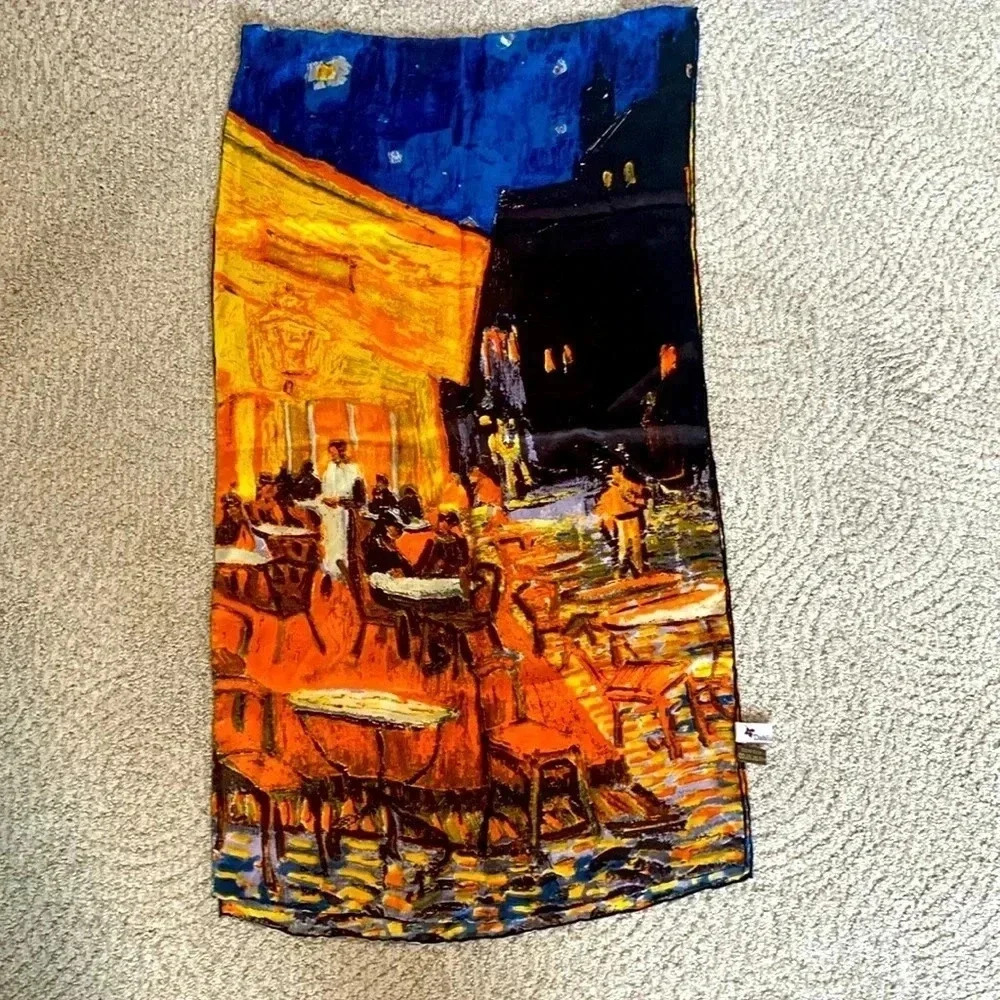 Dahlia jewels silk scarf- artsy print